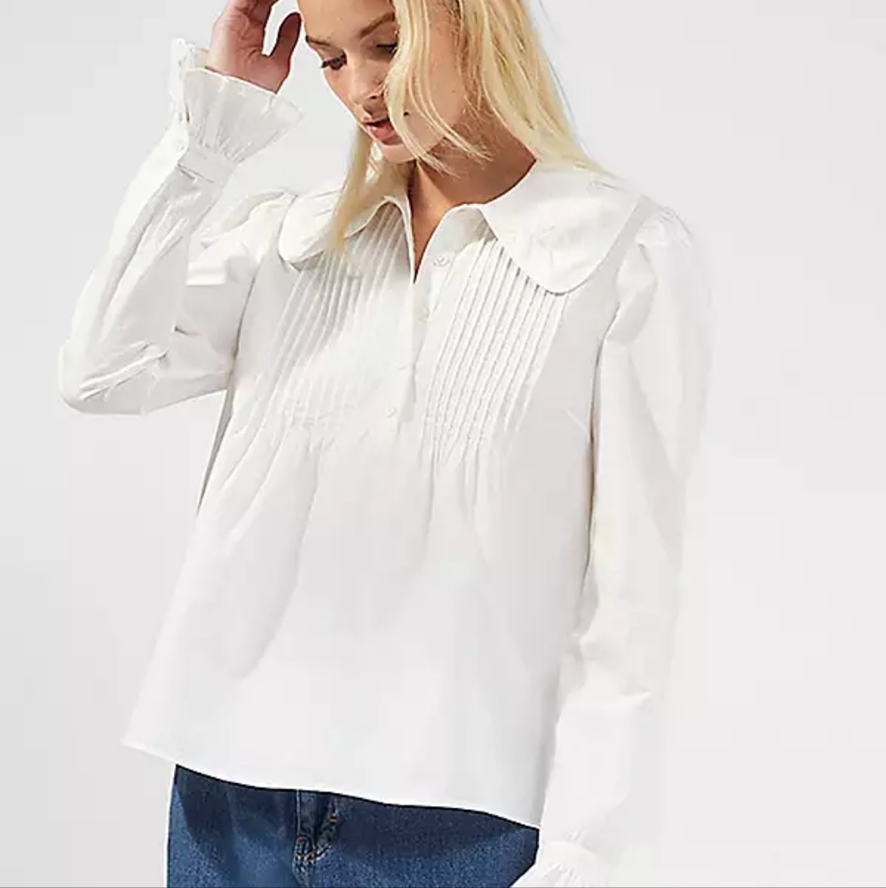 French Connection Estiny organic poplin blouse,NWT,4